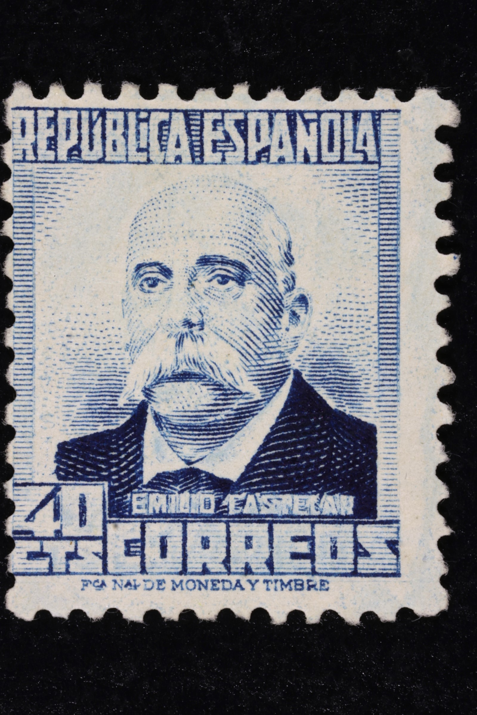 Antiguedades de postage stamp 1931 spain 40 cents used emilio castelar