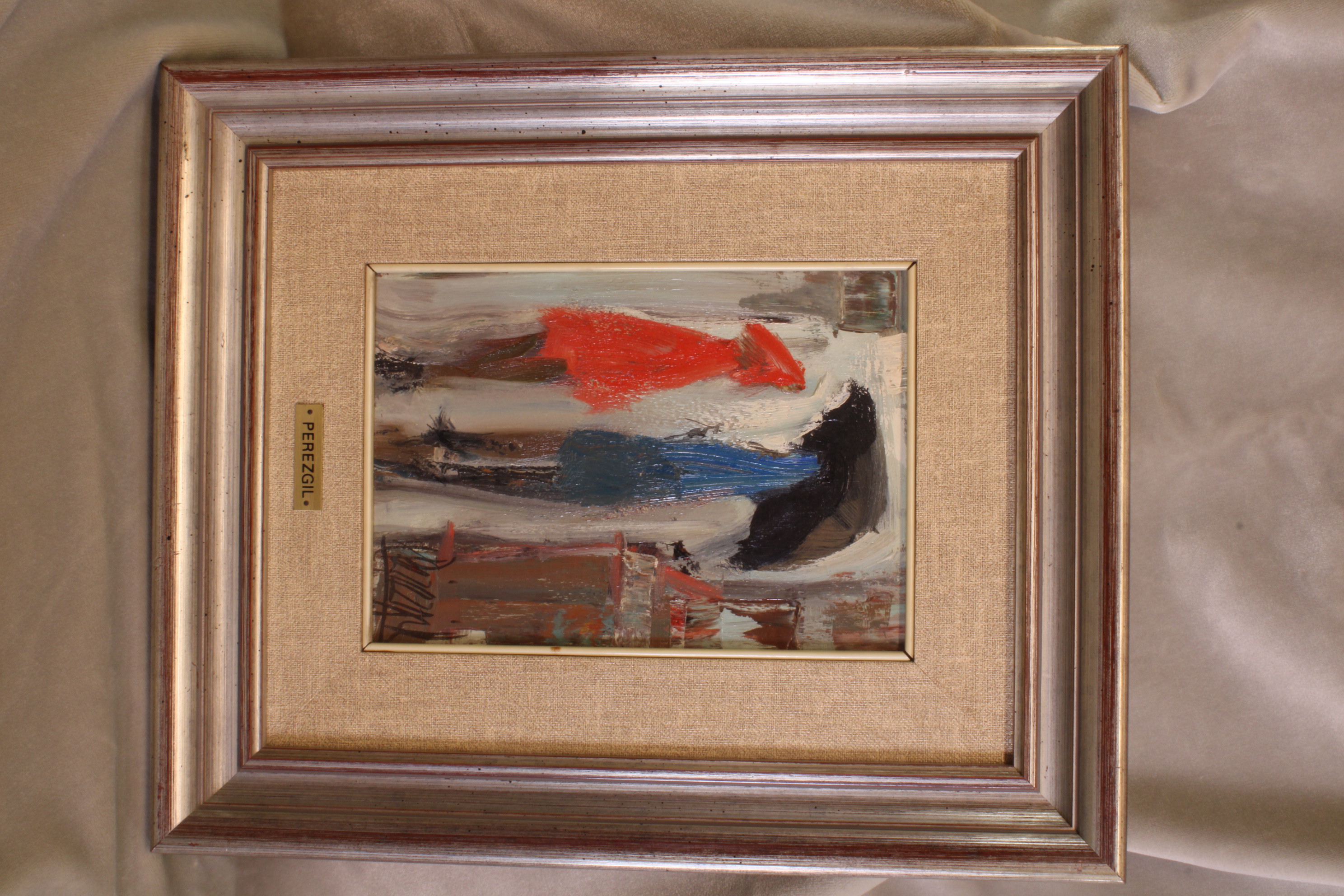 Antiguedades - ÓLEO PÉREZGIL. CONVERSANDO BAJO EL PARAGUAS. 1987. (T)