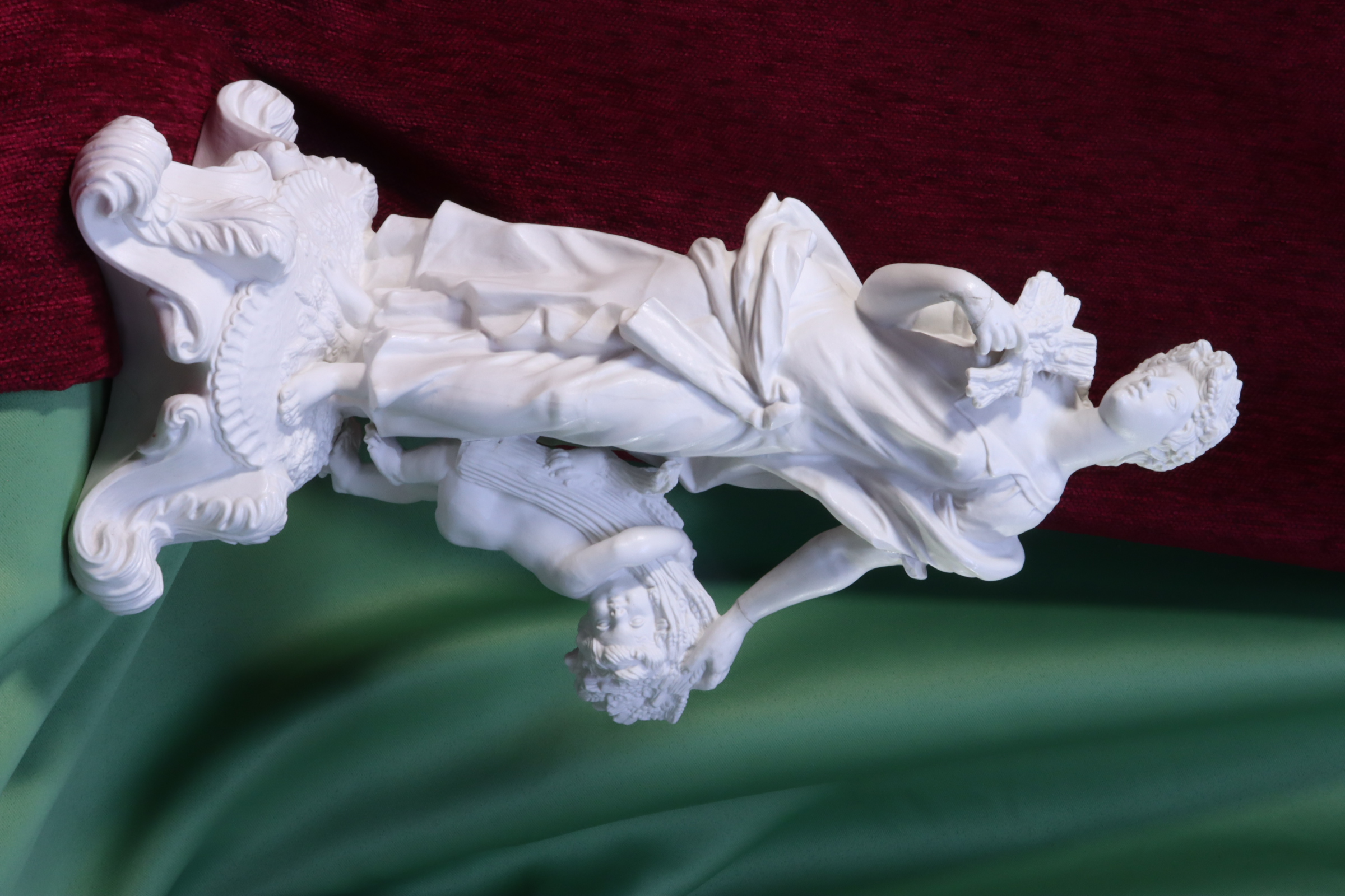 Antiques - BISCUIT SCULPTURE. WOMAN WITH CHILD. AUTUMN. (T)
