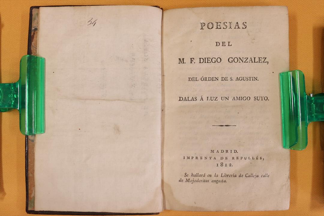Antiques - BOOK POETRY OF M.F. DIEGO GONZÁLEZ. 1812 (T)