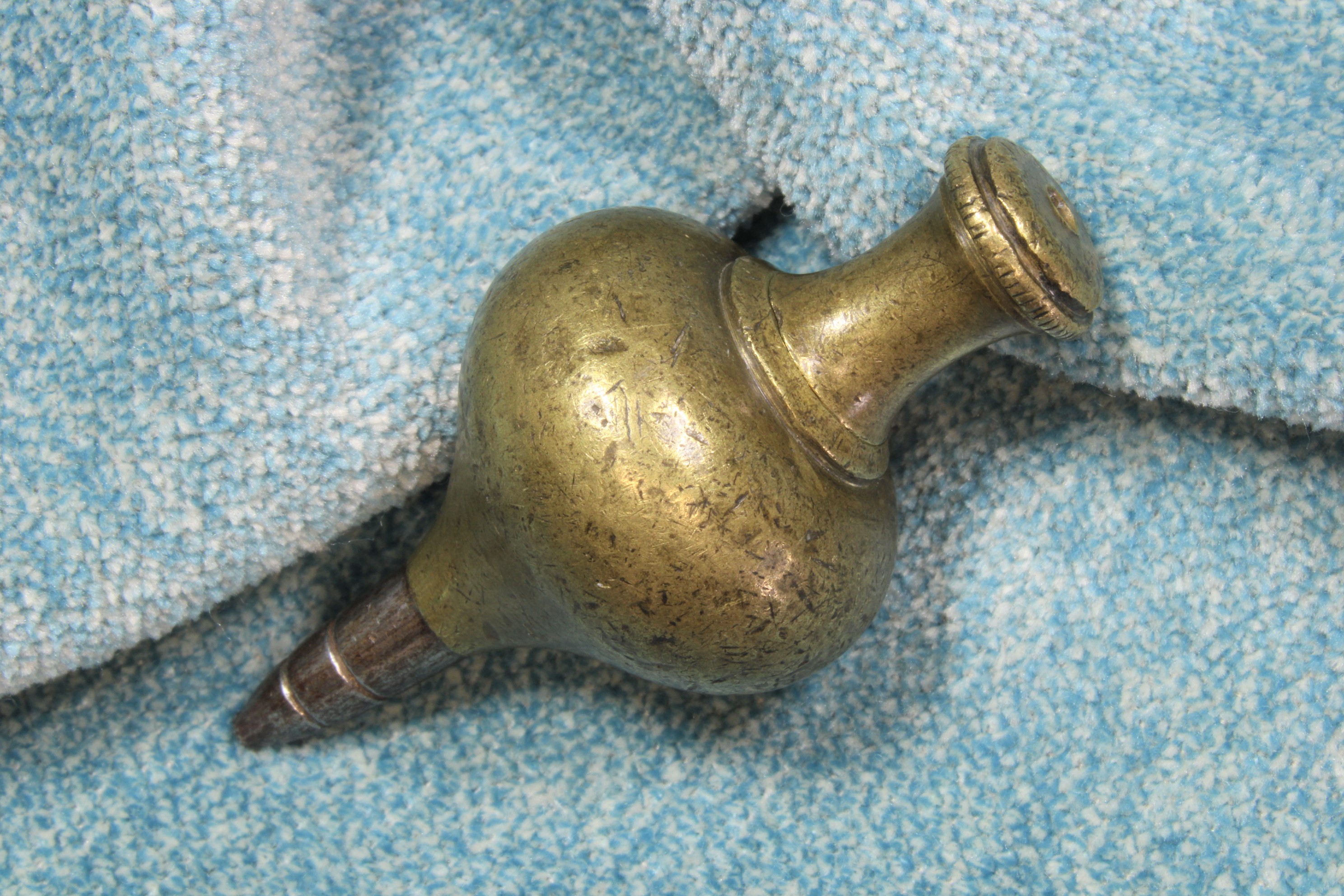 Antiques - BRONZE AND IRON PERICO PLUMB BOB. PEAR. (T)