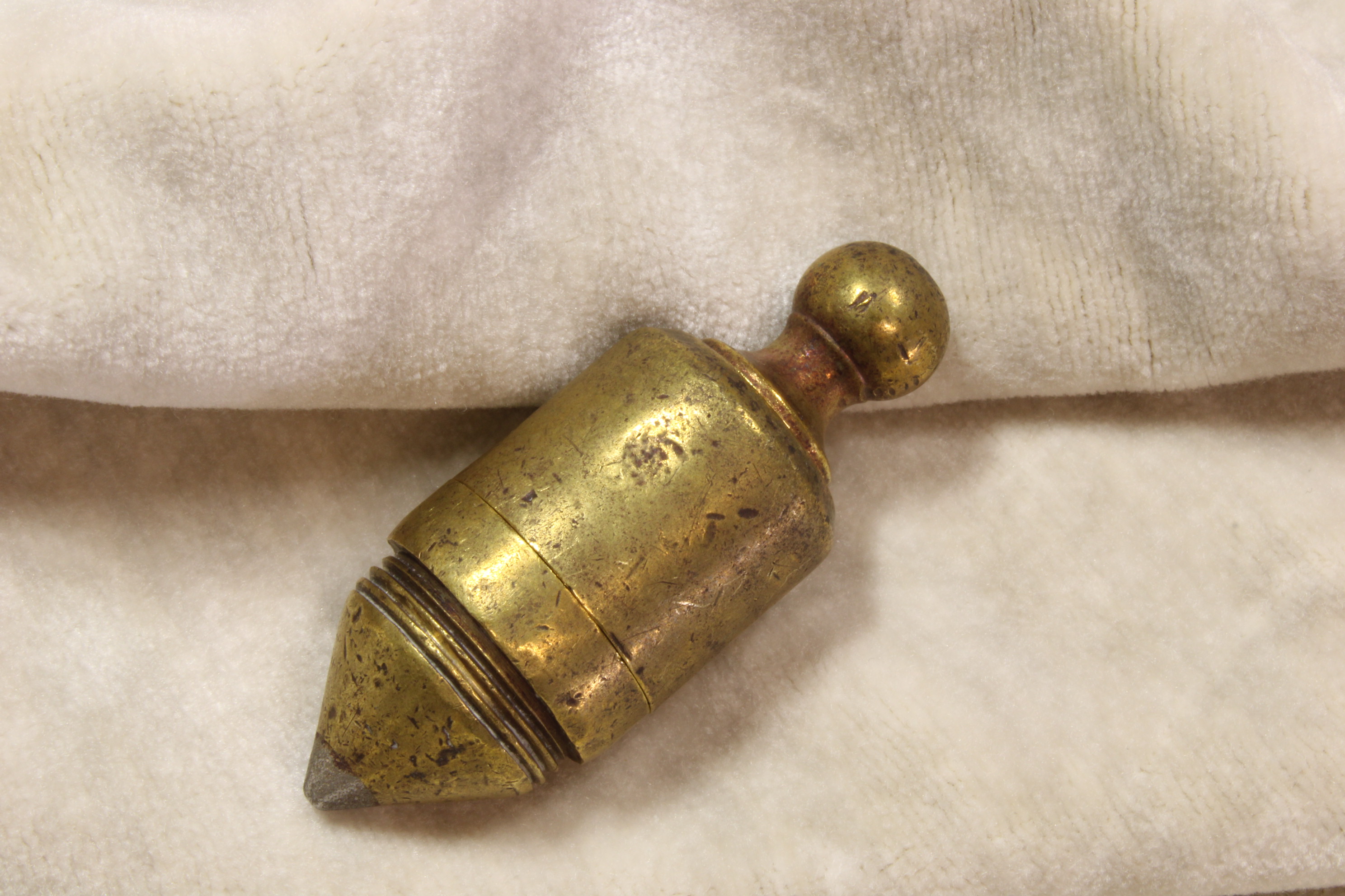 Antiques - BRONZE PERICO PLUMB BOB. IRON TIP. 20TH CENTURY. (T)