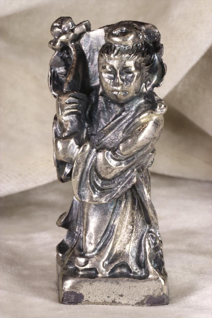 Antiques - CHINESE FIGURE. THE EIGHT IMMORTALS. TAOIST. HE XIANGU. (T)