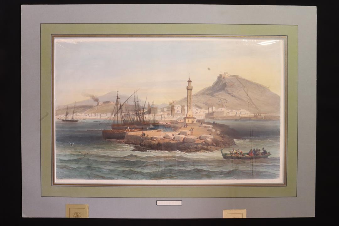Antiques - ENGRAVING. LITHOGRAPHY. ALICANTE FROM THE BREAKWATER. S.XIX (T)