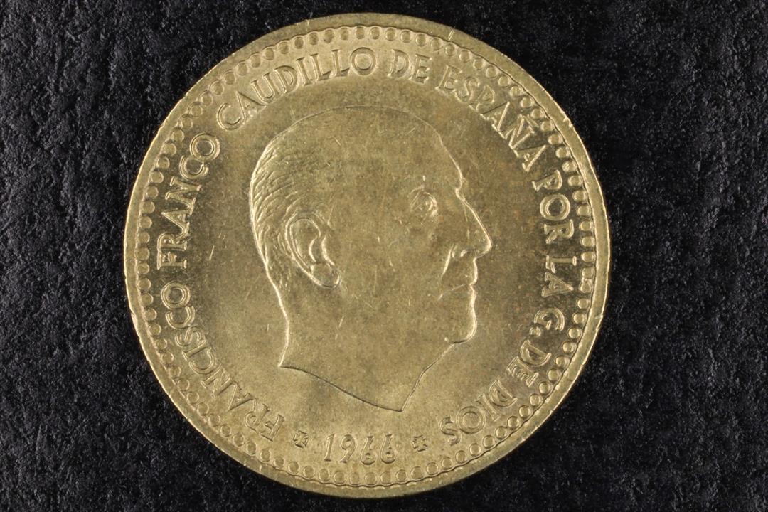 Antiques - FRANC 1 PESETA COIN. 1966*71 - MBC (T)
