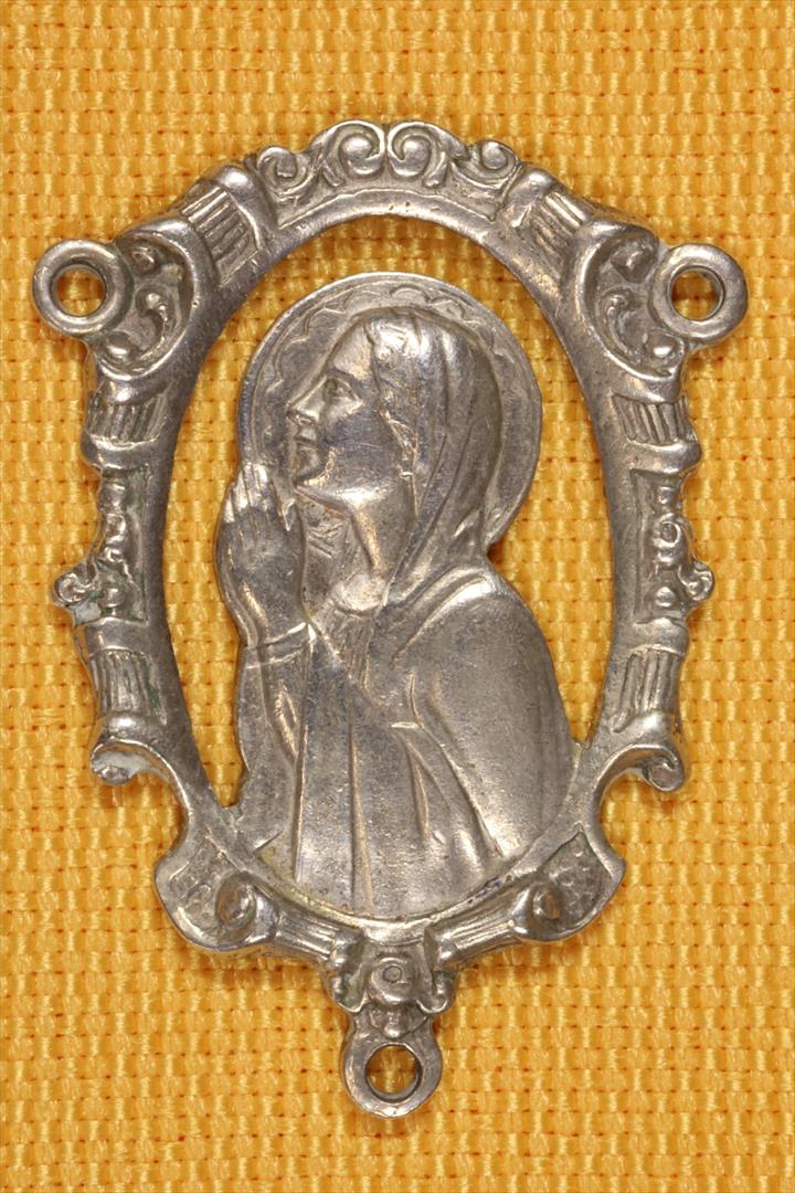 Antiguedades de immaculate virgin medal silver 20th century