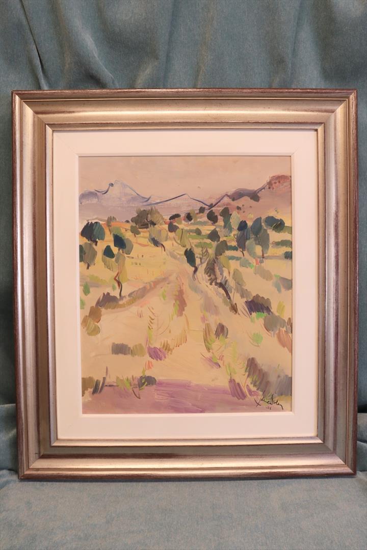 Antiques - OIL ON CANVAS. LANDSCAPE GROVE. XAVIER SOLER. 1976 (T)