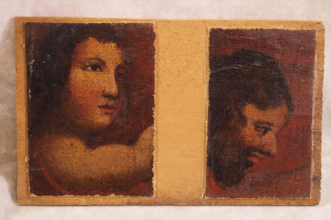 Antiguedades de oil paintings on canvas faces boy and man