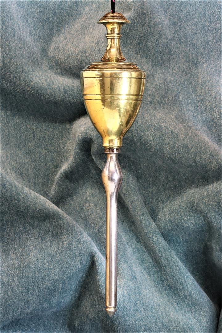 Antiguedades de ornamental plumb bob large size long steel tip