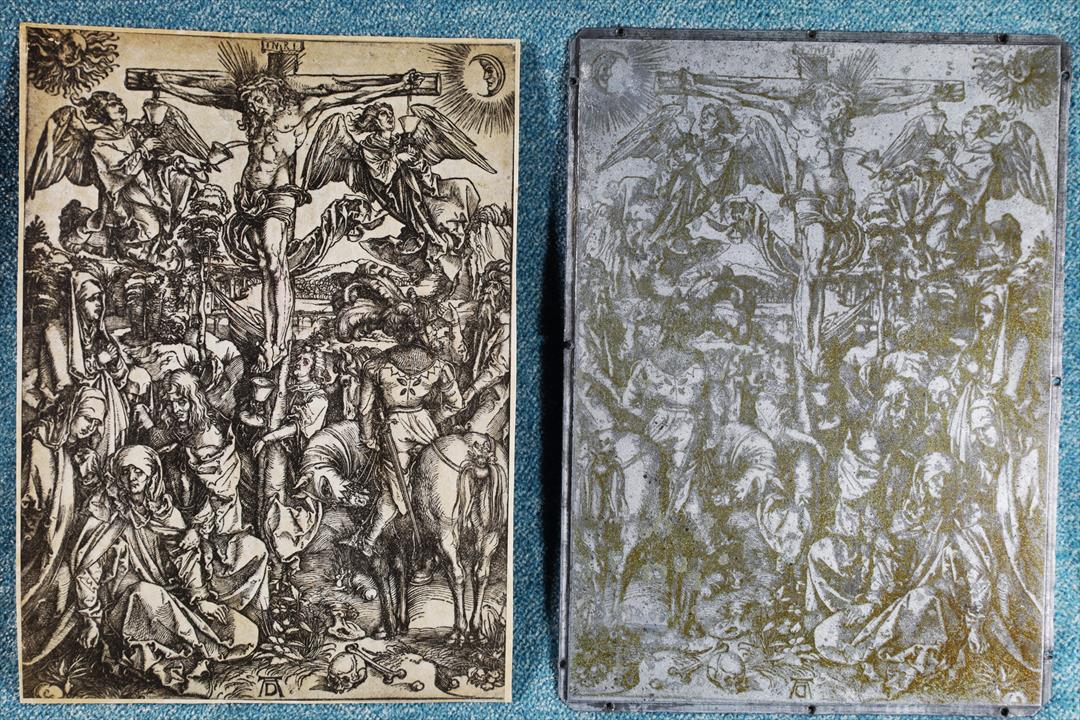 Antiques - PHOTOENGRAVING PLATE. DURER'S ENGRAVING. CRUCIFIXION. (T)