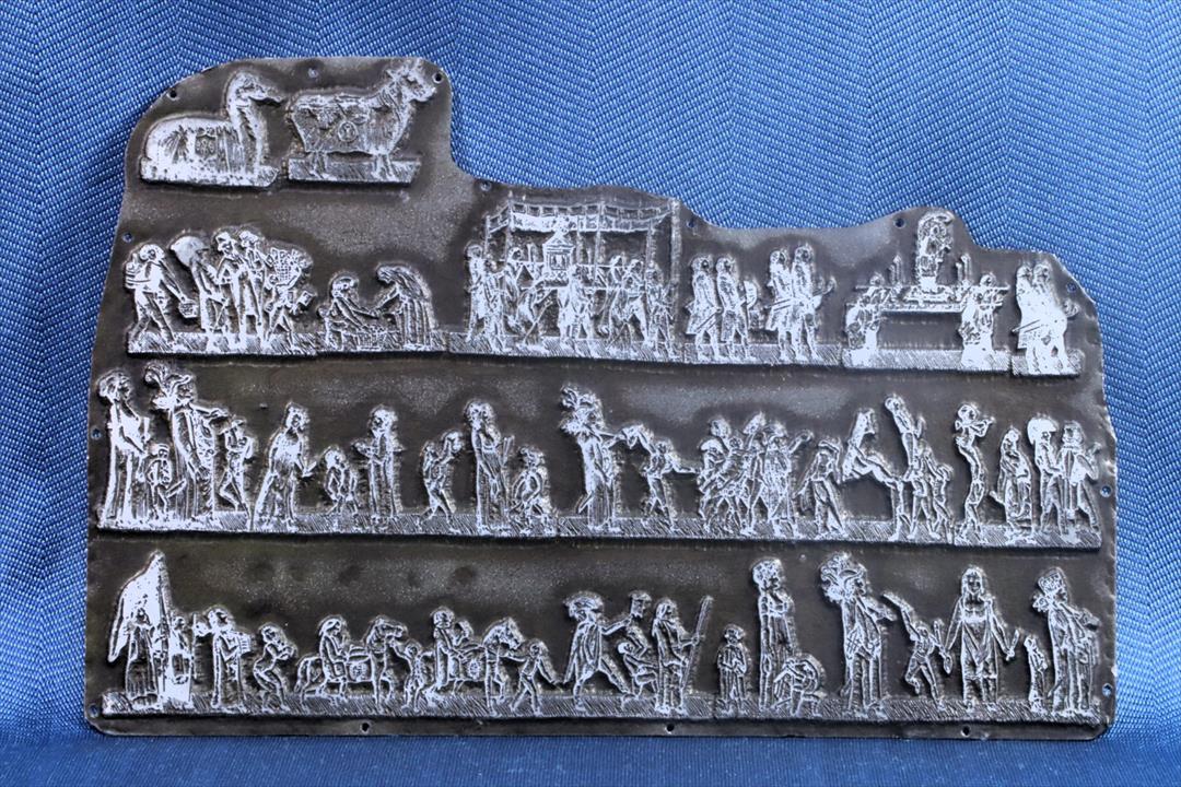 Antiques - PHOTOENGRAVING PLATE. PROCESSION OF CHARACTERS. S.XX. (T)