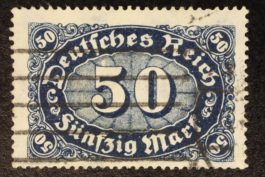 Antiques - POSTAGE STAMP. GERMANY. 50 MARKS. USED. (T)