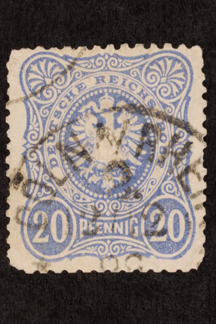 Antiques - POSTAL STAMP. GERMANY. 20 PENCE. 1879 (T)