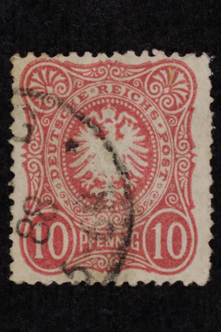Antiques - POSTAL STAMP. GERMANY. 10 PENCE. USED. 1879 (T)