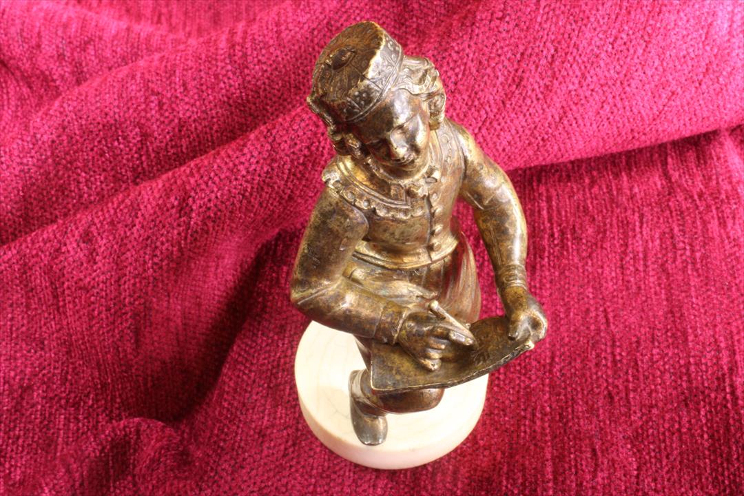 Antiques - SCULPTURE SCRIBE WITH ROBES. BRONZE. S.XIX. (T)