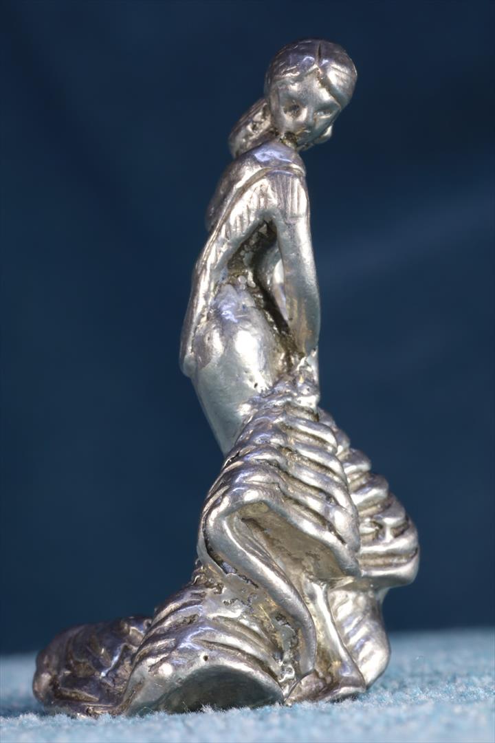 Antiques - SEVILLIAN DANCER FIGURE MINIATURE. SILVER. (T)