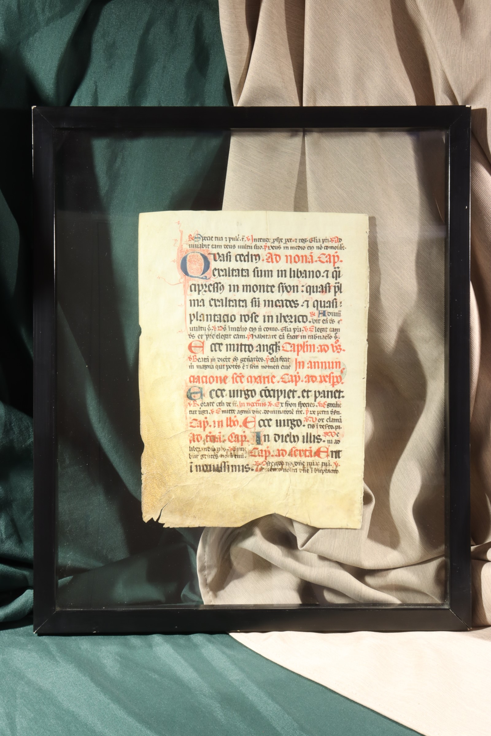 Antiques - SHEET OF PARCHMENT MANUSCRIPT 2. S. XV TH CENTURY (T)